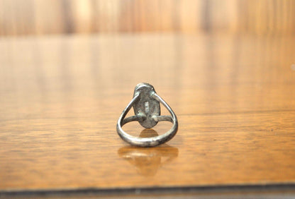 Vintage Sterling Silver Black Onyx Ring - Size 7 - Black Onyx Sterling Silver Ring