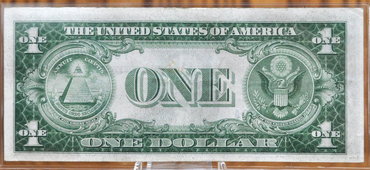 1935-A Silver Certificate 1 Dollar Mule Note, Blue Seal - VF + Grade - No Surcharges - Mule Note - Silver Cert 1935A Mule Note - Fr#1608m