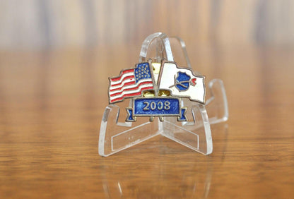 Amazing National Law Enforcement 2008 America Flag Pin - Vintage 2008 Law Enforcement Pin - 2008 America Pin