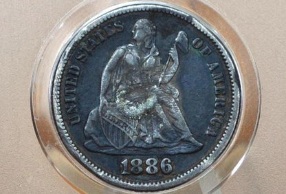 Genuine Antique Love Token, LFH initials - Made From an 1883 Silver Dime - Beautiful Scroll Work, 1800s Silver Love Token LFH initials LFH