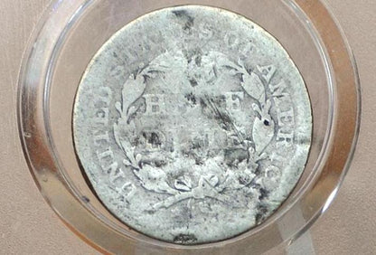 1841 Half Dime - Damaged - 1841 Seated Liberty Half Dime - Early American Coin - 1841 Silver Half Dime Liberty Seated