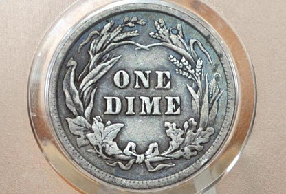 1901 Barber Silver Dime - G (Good) Grade / Condition - Philadelphia Mint - 1901 P Barber Dime - Silver Dimes