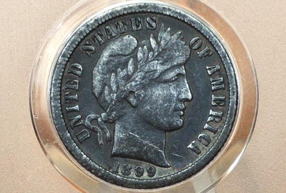 1898-O Barber Silver Dime - VF - New Orleans Mint - 1898 O Barber Dime 1898O Dime Silver