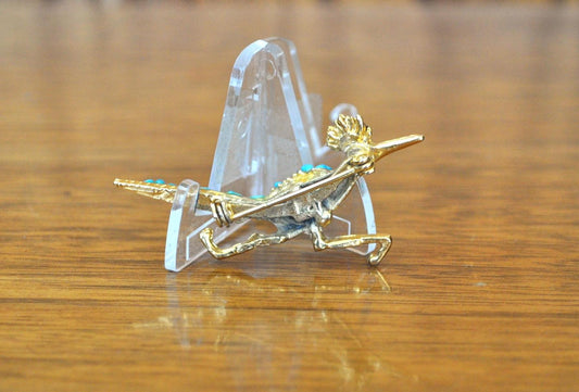 Beautiful Roadrunner Brooch Pin! - Vintage Roadrunner Brooch - Lovely Piece, Roadrunner Jewelry