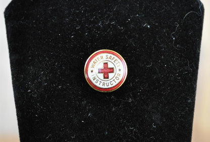 Amazing Red Cross Water Safety Instructor Pin - Collectible American Red Cross Pin Water Safety Instructor - American Red Cross Antique