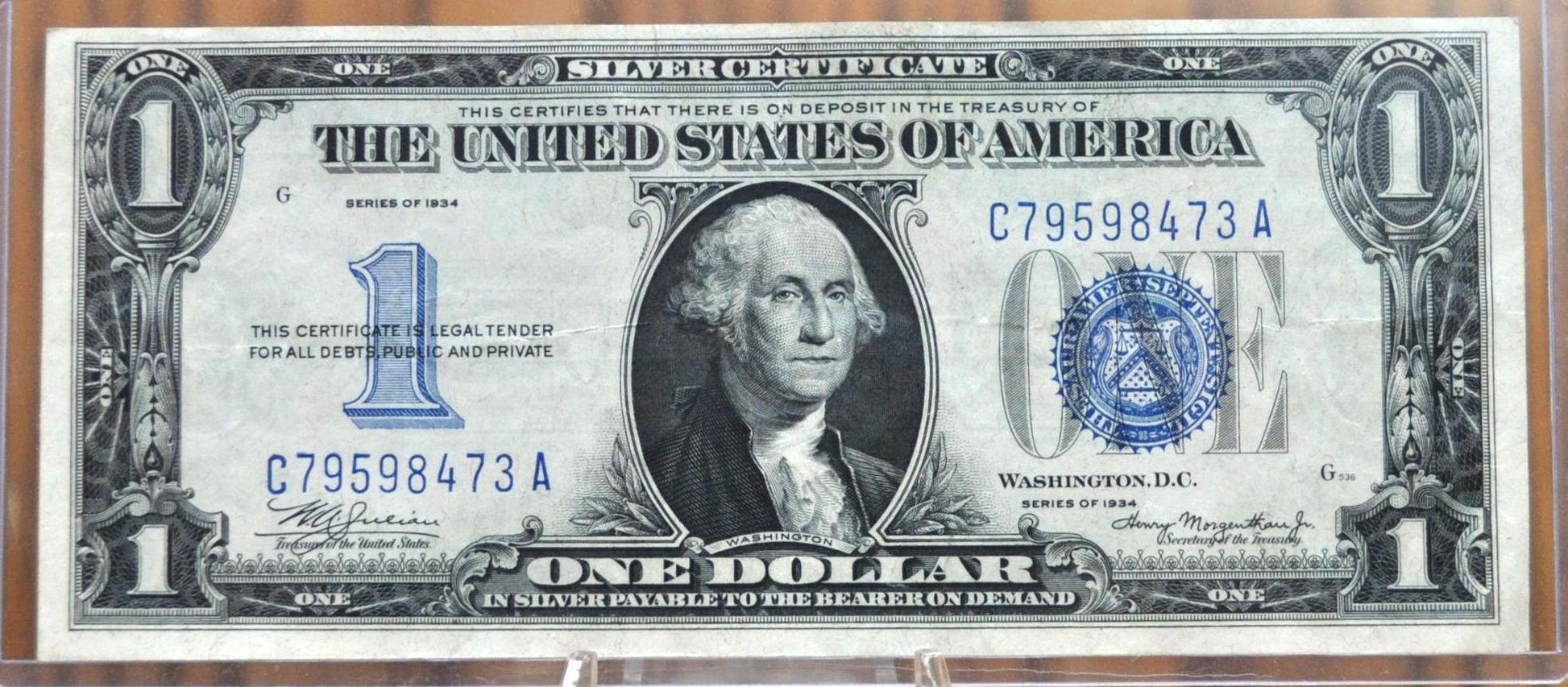 1934 1 Dollar Silver Certificate - XF - Fr#1606 - Funny Back Note - 1934 One Dollar Silver Cert.