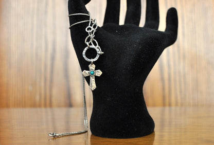 Rare Israeli Blue Opal Didae Shablool 925 Sterling Silver Pendant - 22 mm - Israeli Didae Shablool Pendant - Damaged Clasp