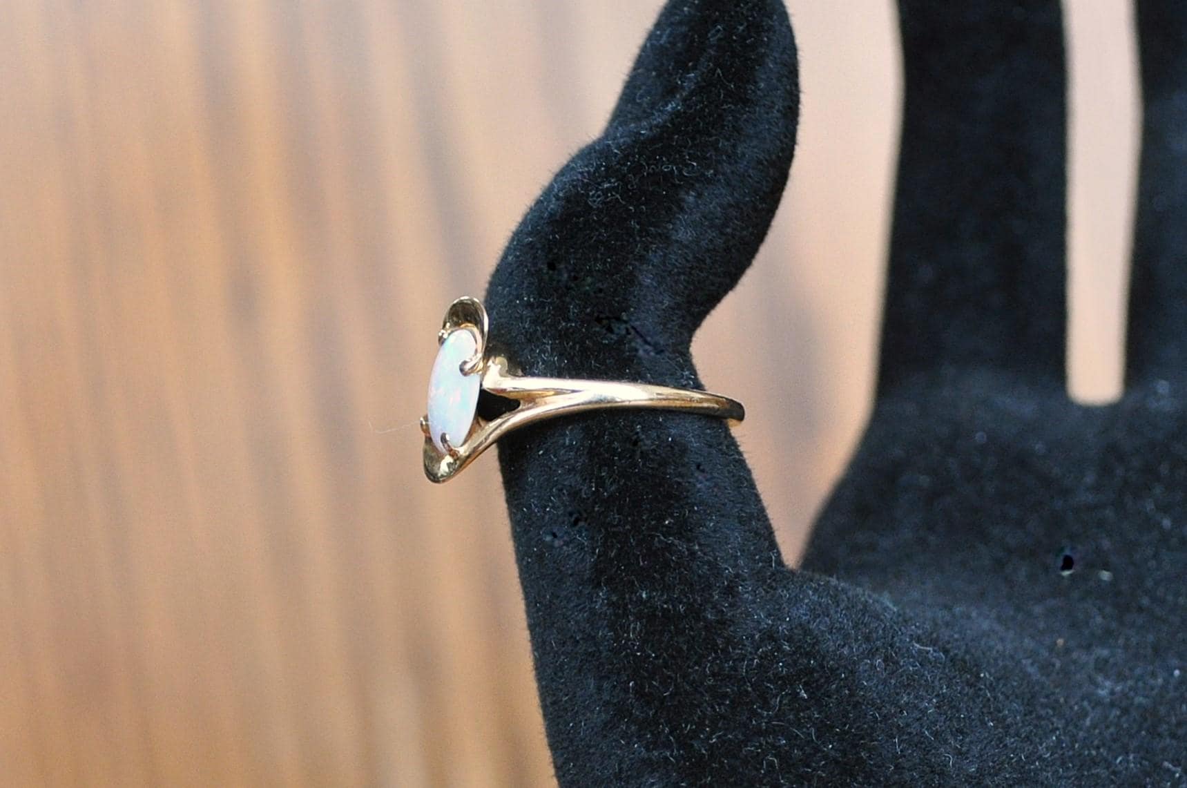 Beautiful 14k Fiery Opal Cocktail Ring - Size 5.5 - Fiery Opal 14 Karat Gold Cocktail Ring