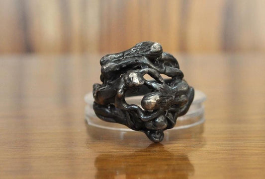 Unique Hand Made Sterling Silver Sex Orgy Style Ring - 925 Sex Ring - Size 10 - Large 925 Sex Ring