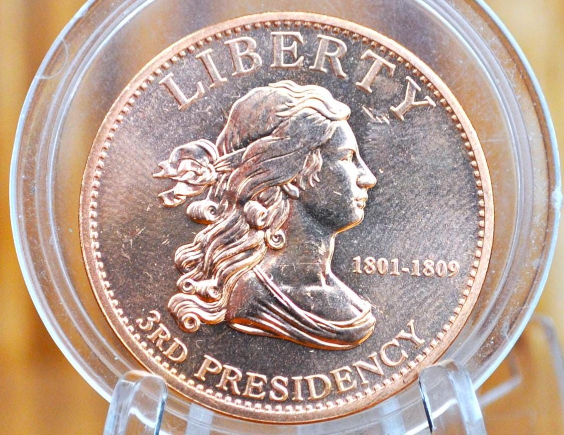 2007 3rd President Thomas Jefferson Bronze Medal Jefferson Liberty Token - First Spouse Medal Series -