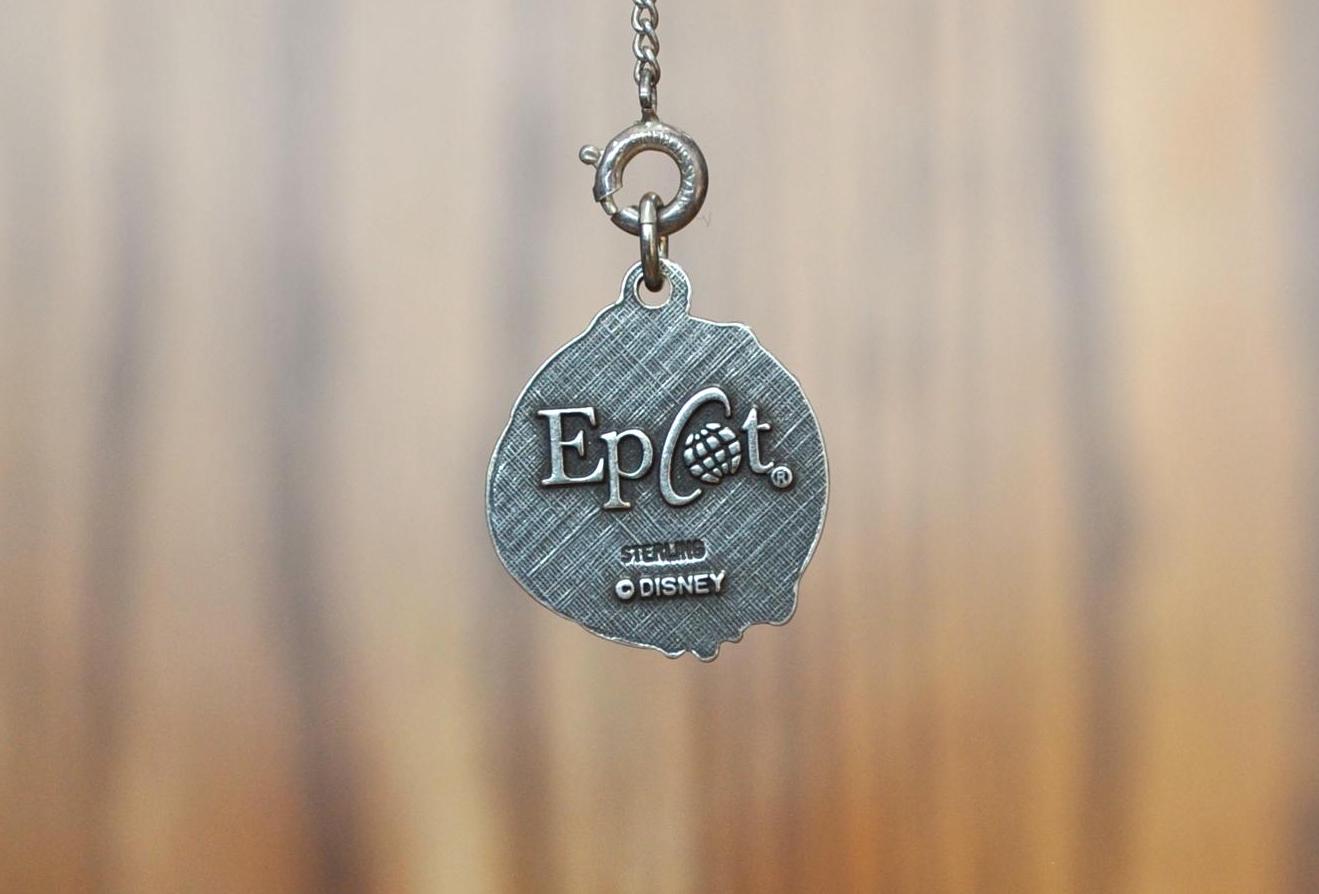 Vintage Sterling Silver Walt Disney World Epcot Circle Charm, Stamped "Disney " & "Sterling" - Collectible Vintage Disney Charm!
