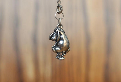 Vintage Sterling Silver Christopher Robin's Eeyore Charm, Stamped "Disney "- Collectible Vintage Disney Charm!