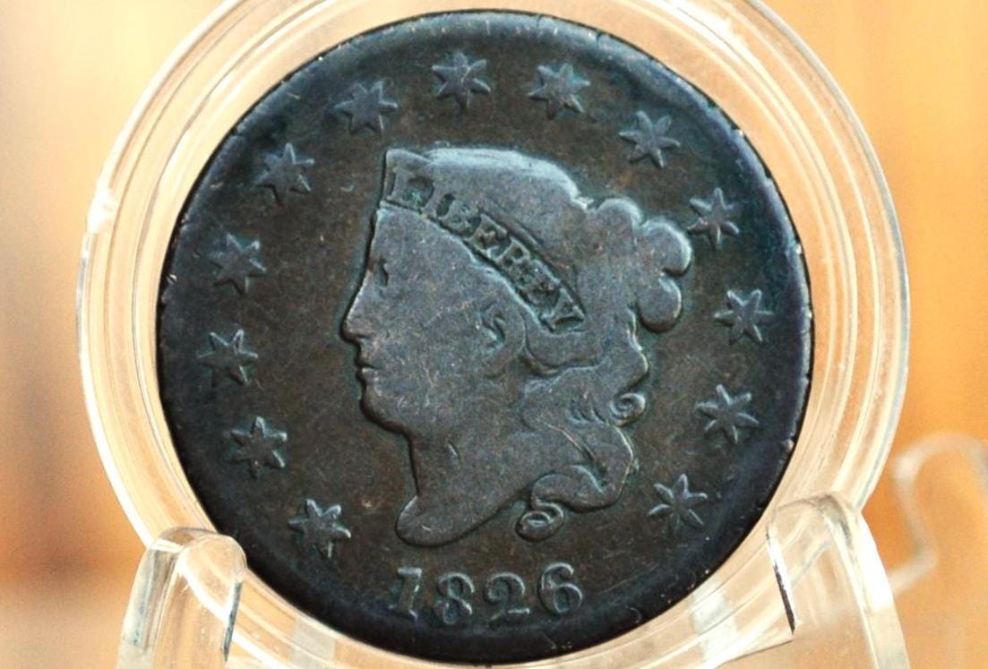 1826 Matron Head Large Cent - Choose by Coin - Low Mintage Date - 1826 Coronet Liberty Head Cent - 1826 Penny