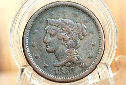 1856 Braided Hair Large Cent - Choose by Coin - 1856 Coronet Large Cent - 1856 US Cent, 1856 Large Cent