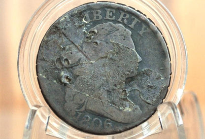 1801 Draped Bust Large Cent - Damaged - US Large Cent 1801 One Cent US - Rarer Date, Competitively Priced