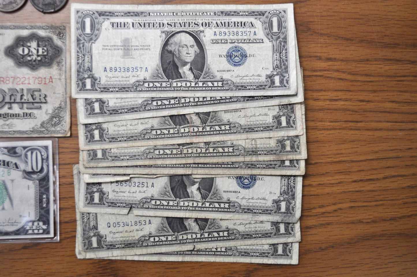 Old US Coin & Paper Currency Lot, Exact Items Photographed - Priced to Sell - Large Cents, Two Cent, Shield Nickels, V Nickels, Seated Dimes