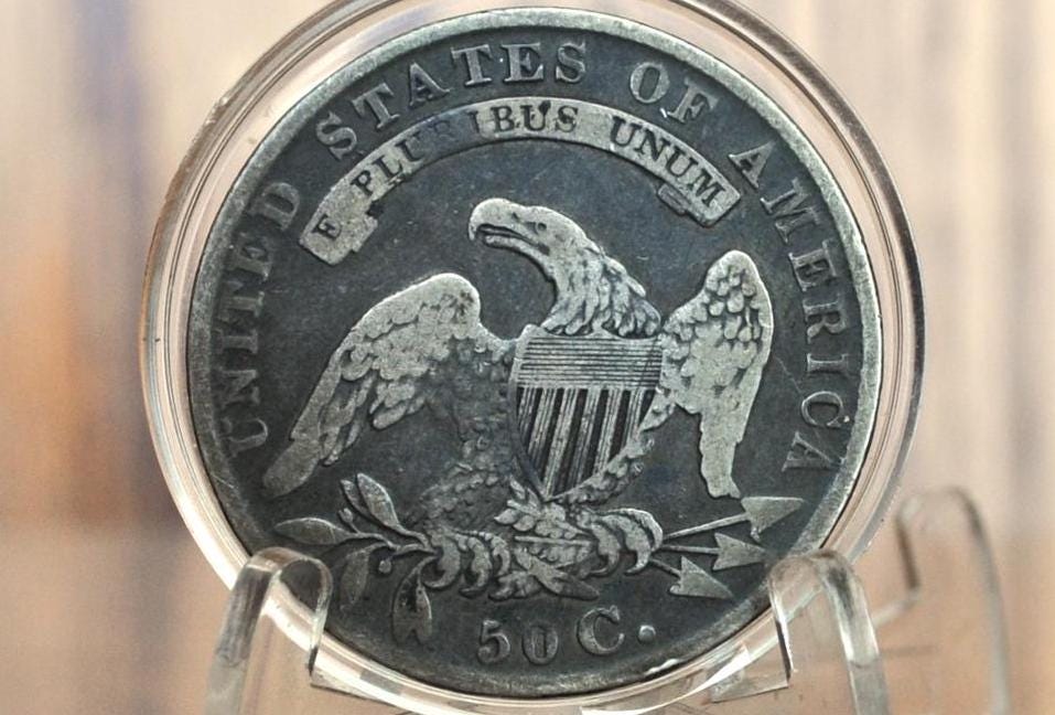 1836 Capped Bust Half Dollar - VG+; Great Detail - 1836 Half Dollar US Half Dollar 1836 Early American Coin