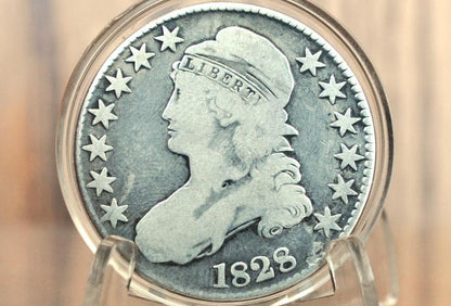 1828 Capped Bust Half Dollar - G/VG - Affordable Price - 1828 Half Dollar US Half Dollar 1828, Rare Early Half, Low Mintage