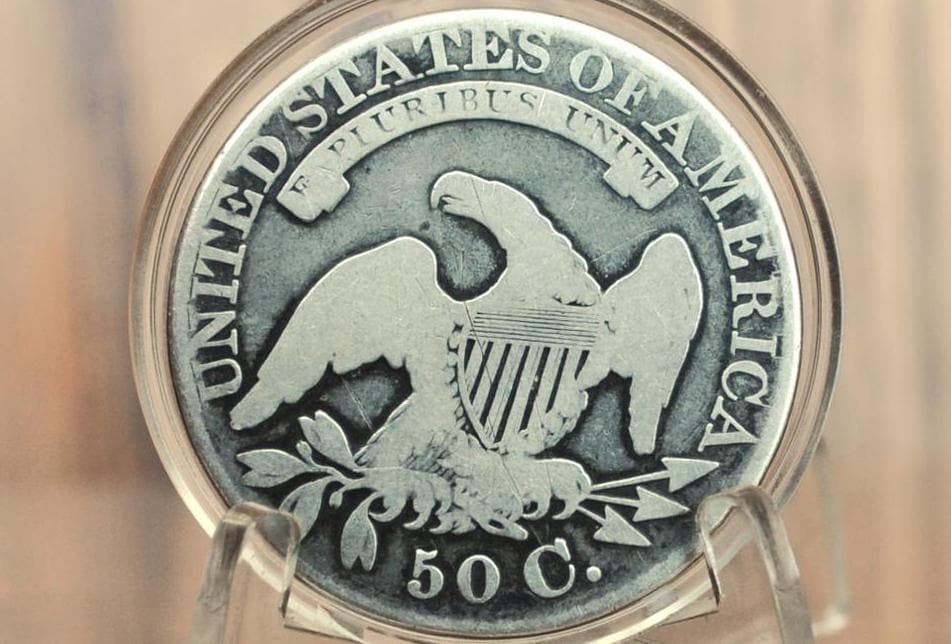 1828 Capped Bust Half Dollar - G/VG - Affordable Price - 1828 Half Dollar US Half Dollar 1828, Rare Early Half, Low Mintage