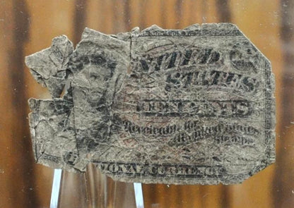 Authentic 1863 10 Cent Fractional Note Fr#1257 / 1863 Fractional Currency - Cull Grade / Condition - 2nd Issue Fractional Note Fr1257