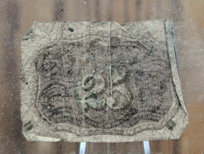 2nd Issue 25 Cent Fractional Note - Cull Grade - "18-63" on reverse - Second Issue Twenty-Five Cents Fractional Note - Fr.1284