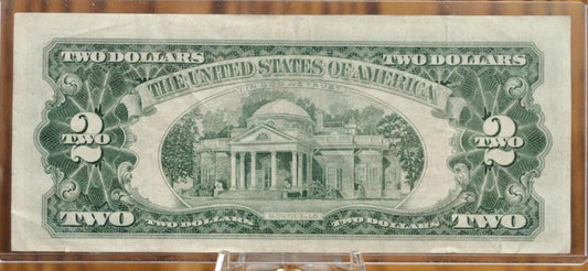 1963 STAR NOTE Red Seal 2 Dollar U.S. Note - XF (Extremely Fine) Condition - 1963 Two Dollar U.S. Note 1963 Star Note Fr#1513*