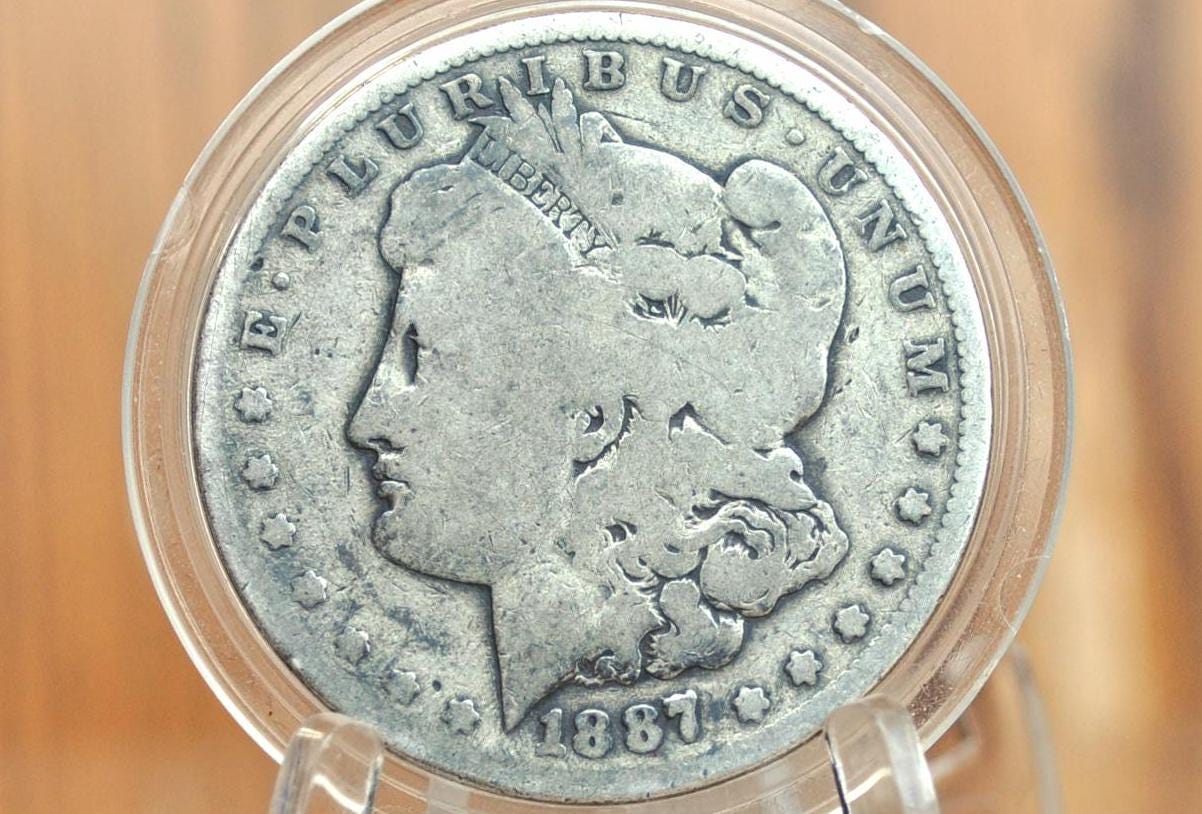 1887-S Morgan Silver Dollar - VG Grade / Condition - 1887 S Morgan Dollar 1887S Silver Dollar - Rarer Date, Nice Coin - Low Mintage Date