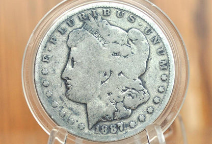 1887-S Morgan Silver Dollar - VG Grade / Condition - 1887 S Morgan Dollar 1887S Silver Dollar - Rarer Date, Nice Coin - Low Mintage Date