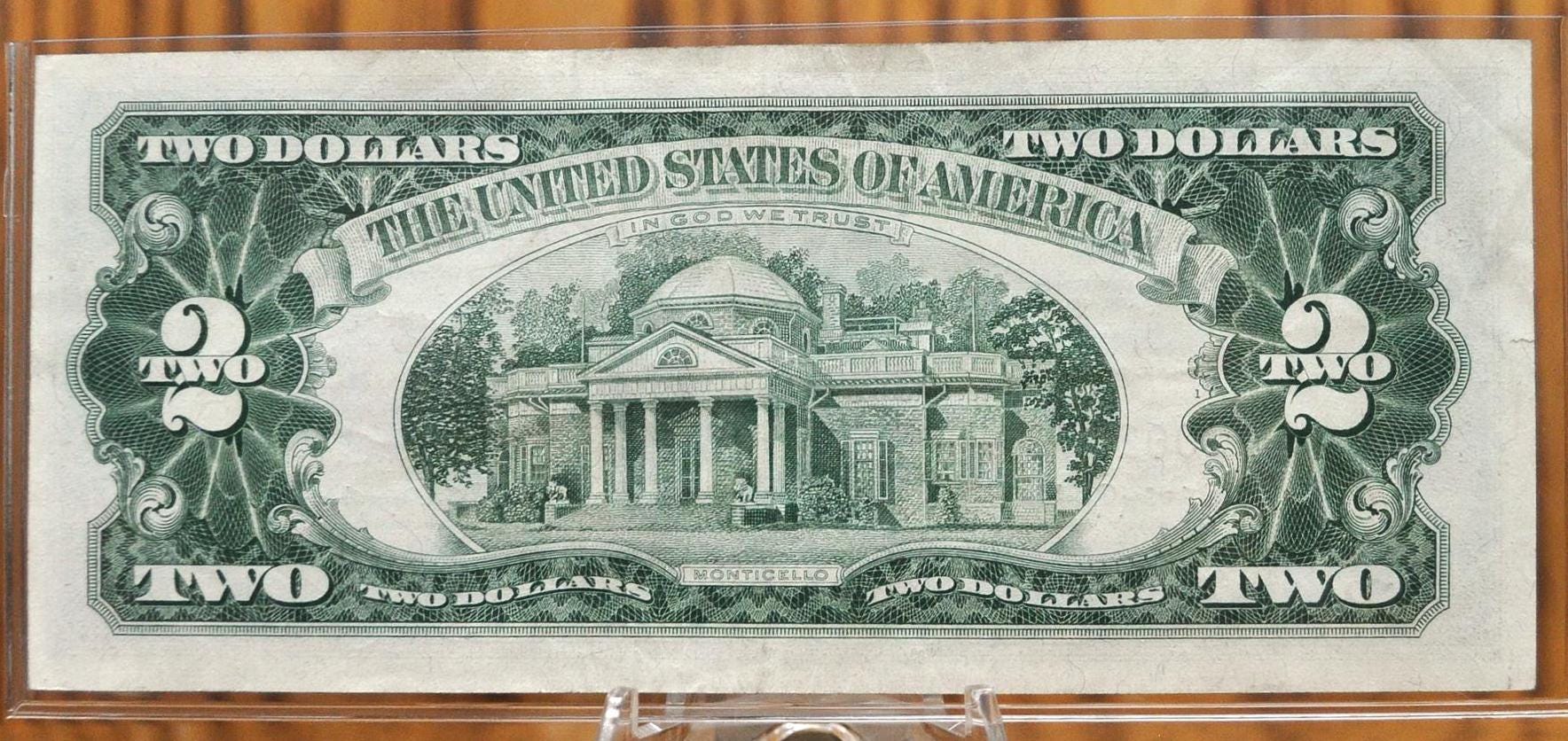 1963 Legal Tender 2 Dollar Note - XF (Extremely Fine) - Fancy Serial Number - 1963 Two Dollar Red Seal U.S. Note - Fr#1513 - A12002200A