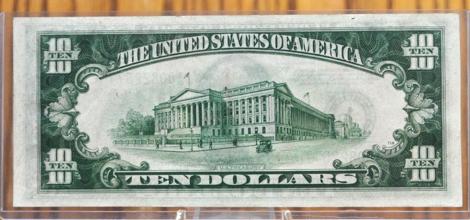 1934-A Federal Reserve 10 Dollar STAR Note - Unc. (Uncirculated) - Boston (A) Issue - 1934A Green Seal Ten Dollar Star Note - Fr#2006-A*