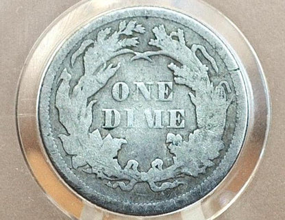1871 Seated Liberty Dime - VG - 1871 Liberty Seated Silver Dime - Authentic, Rarer Date!