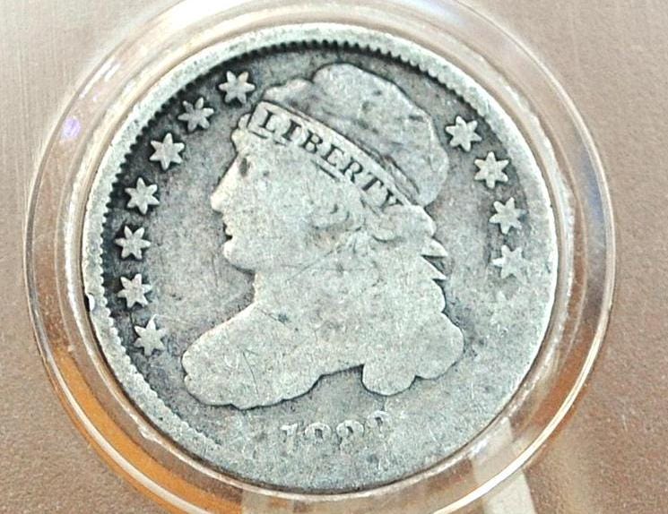 1833 Capped Bust Dime - G+ Condition; - 1833 Silver Dime US One Dime 1833 Bust Dime - Historic Coin Type, Affordable Coin