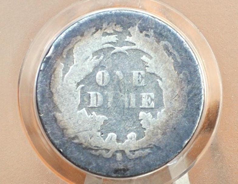 1872-S Seated Liberty Dime - Good Condition - 1872 Seated Liberty Dime - Early American Coin - 1872 Silver Dime Liberty Seated 1872