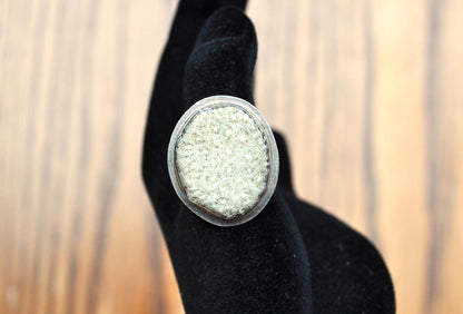 Homemade Coral Fossil Ring - Size 8.5 - Coral Fossil Ring - Tested as Sterling Silver