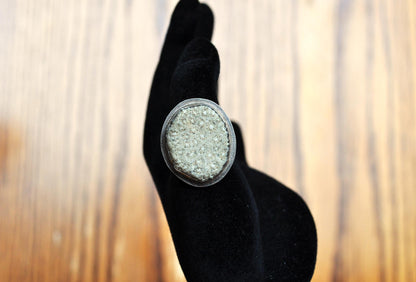 Homemade Coral Fossil Ring - Size 8.5 - Coral Fossil Ring - Tested as Sterling Silver