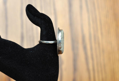 Homemade Coral Fossil Ring - Size 8.5 - Coral Fossil Ring - Tested as Sterling Silver