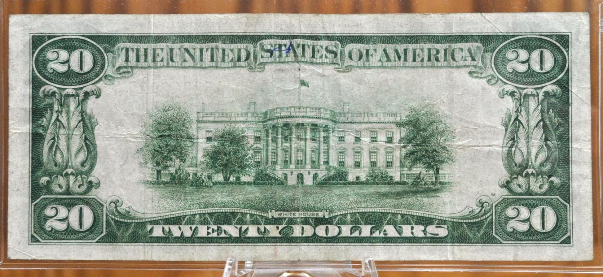 1928 US 20 Dollar Gold Certificate Note - Choice of Grade - Woods / Mellon Signed - Rarer 1928 Twenty Dollar Gold Certificate - Fr#2402