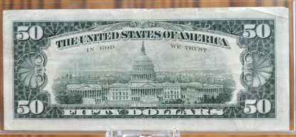 1963-A 50 Dollar Star Replacement Note - Richmond VA (E) Star Note - Dark Green Seal - 1963A Fifty Dollar Federal Reserve Note - Fr#2113-E*