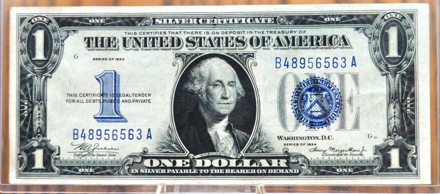 1934 1 Dollar Silver Certificate - XF - Fr#1606 - Funny Back Note - 1934 One Dollar Silver Cert.