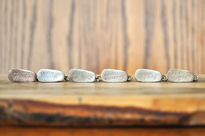 Antique 50's Inscribed Sterling Silver Baby Shoes By Napier Three Dimensional - Inscribed Names and Dates - Napier 3-D Baby Boots Charm