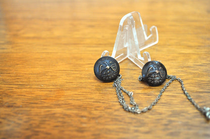 Antique 1870's New Hampshire College Cadet Uniform Buttons - NH Cadet Uniform Pins - N.H.C. Cadet Button Pins