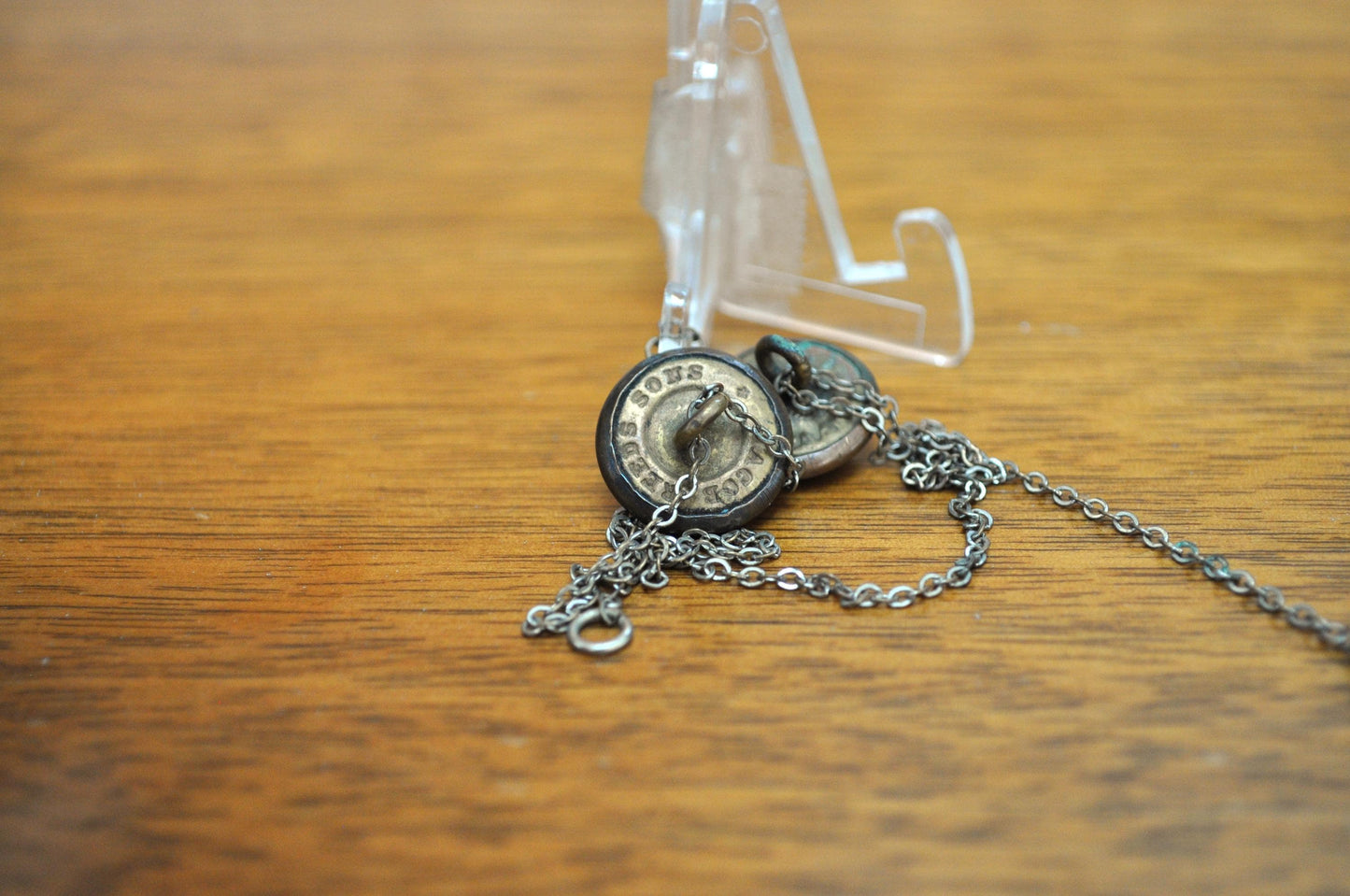 Antique 1870's New Hampshire College Cadet Uniform Buttons - NH Cadet Uniform Pins - N.H.C. Cadet Button Pins