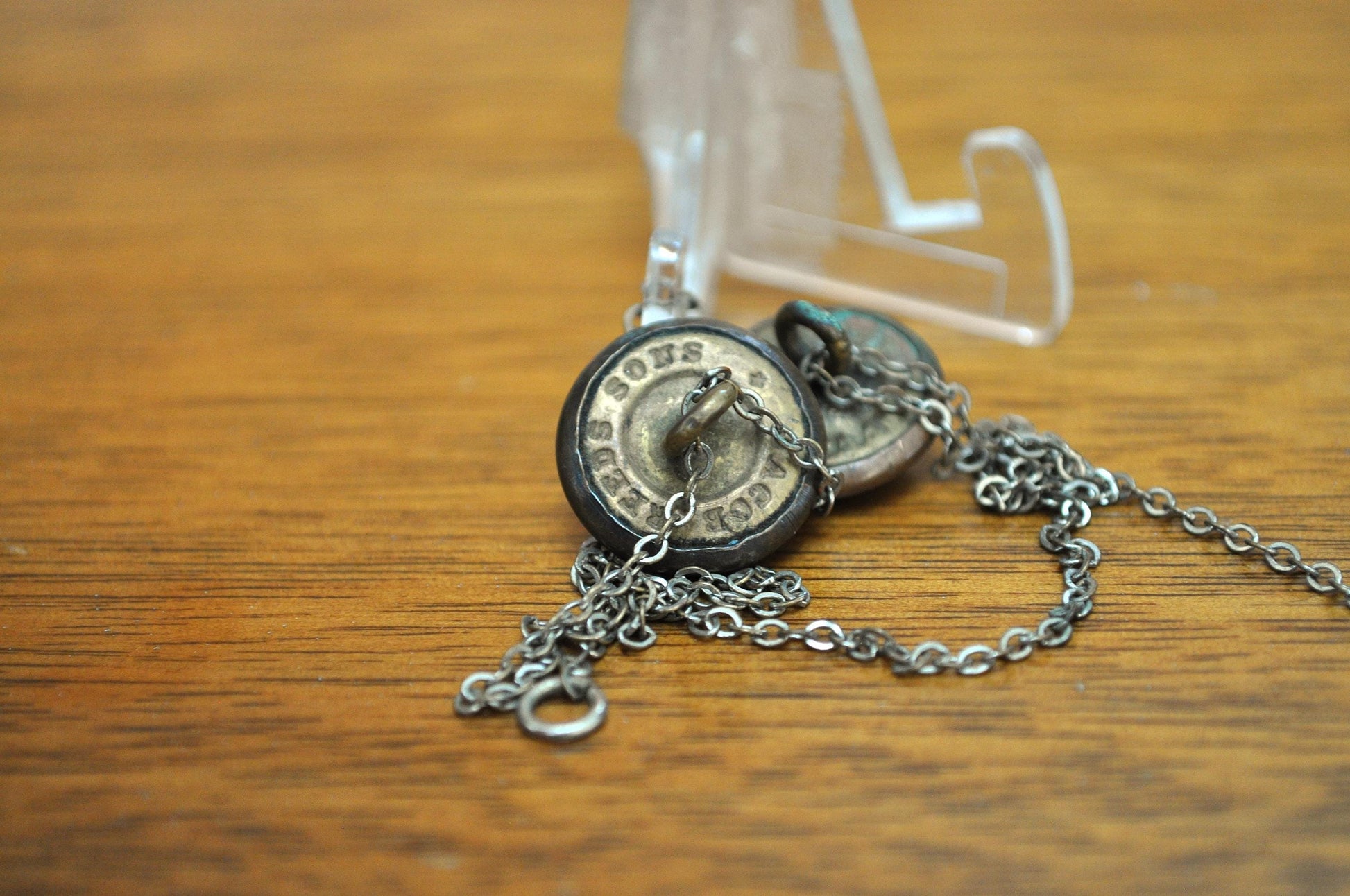 Antique 1870's New Hampshire College Cadet Uniform Buttons - NH Cadet Uniform Pins - N.H.C. Cadet Button Pins