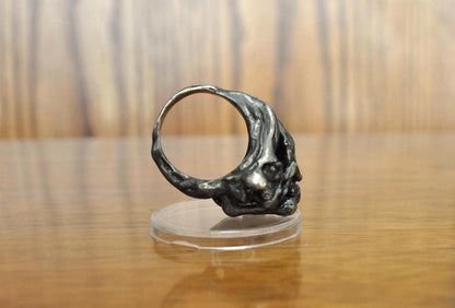 Unique Hand Made Sterling Silver Sex Orgy Style Ring - 925 Sex Ring - Size 10 - Large 925 Sex Ring
