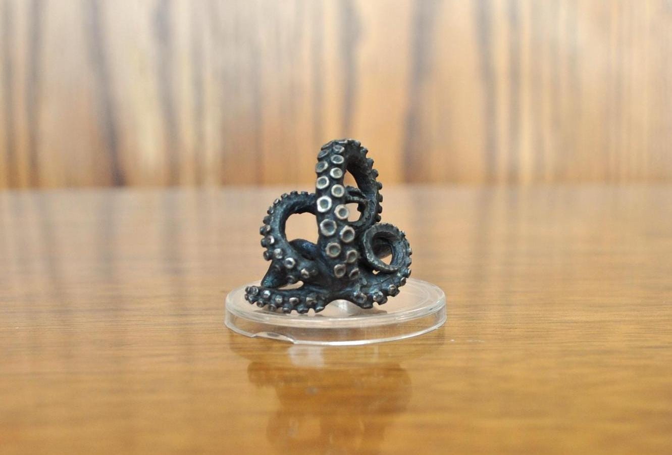 Amazing Hand Crafted Peggy Skemp Sterling Silver Octopus Tentacle Sculpture Ring - Size 6.75 - 925 Octopus/Squid Ring