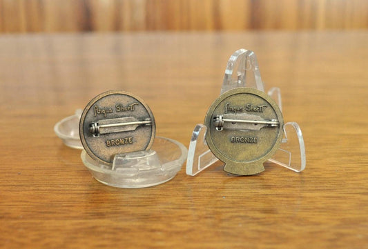 Vintage 1994 and 2000 Ducks Unlimited Mallard Sponsor - 2000 Sponsor 5 Year Sponsor Blue Teal Wing - Angus Shortt Bronze Pins