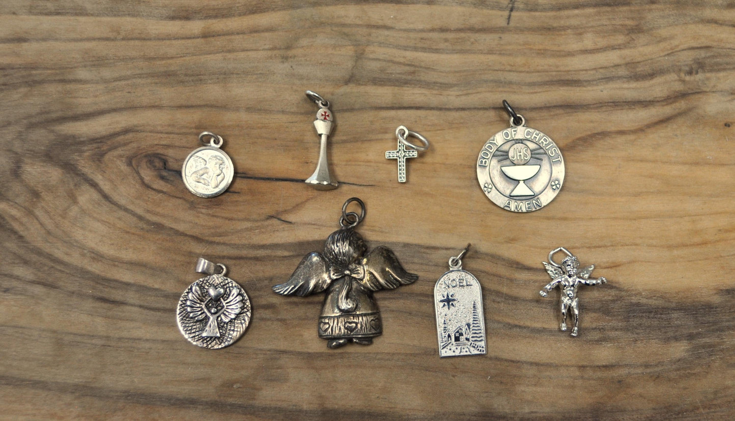 Religious Sterling Silver Charms! Choice of Charm! - Jesus Christ Charms, Mary Magdalene Charms, Saint/Pope Charms, Children Charms & More!