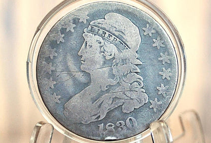 1830 Capped Bust Half Dollar - VG; Historic Coin, 1830 Half Dollar US Half Dollar 1830, Rare Early Half, Early American Coin