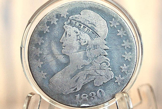 1830 Capped Bust Half Dollar - VG; Historic Coin, 1830 Half Dollar US Half Dollar 1830, Rare Early Half, Early American Coin