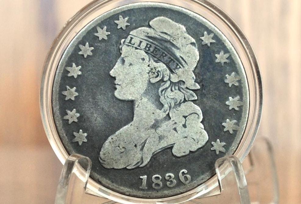 1836 Capped Bust Half Dollar - VG+; Great Detail - 1836 Half Dollar US Half Dollar 1836 Early American Coin